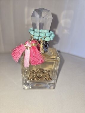 Juicy Couture Pink Tassel & Turquoise Bead Bottle Charm